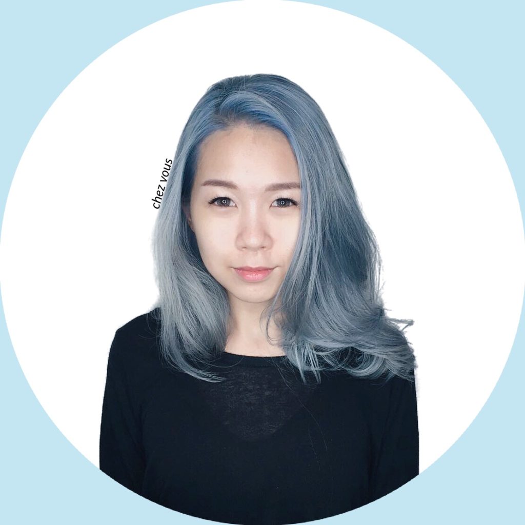 Pastel Blue X Metallic Silver Hair | Designed by Associate Salon Director of Chez Vous Hair Salon, Shawn Chia