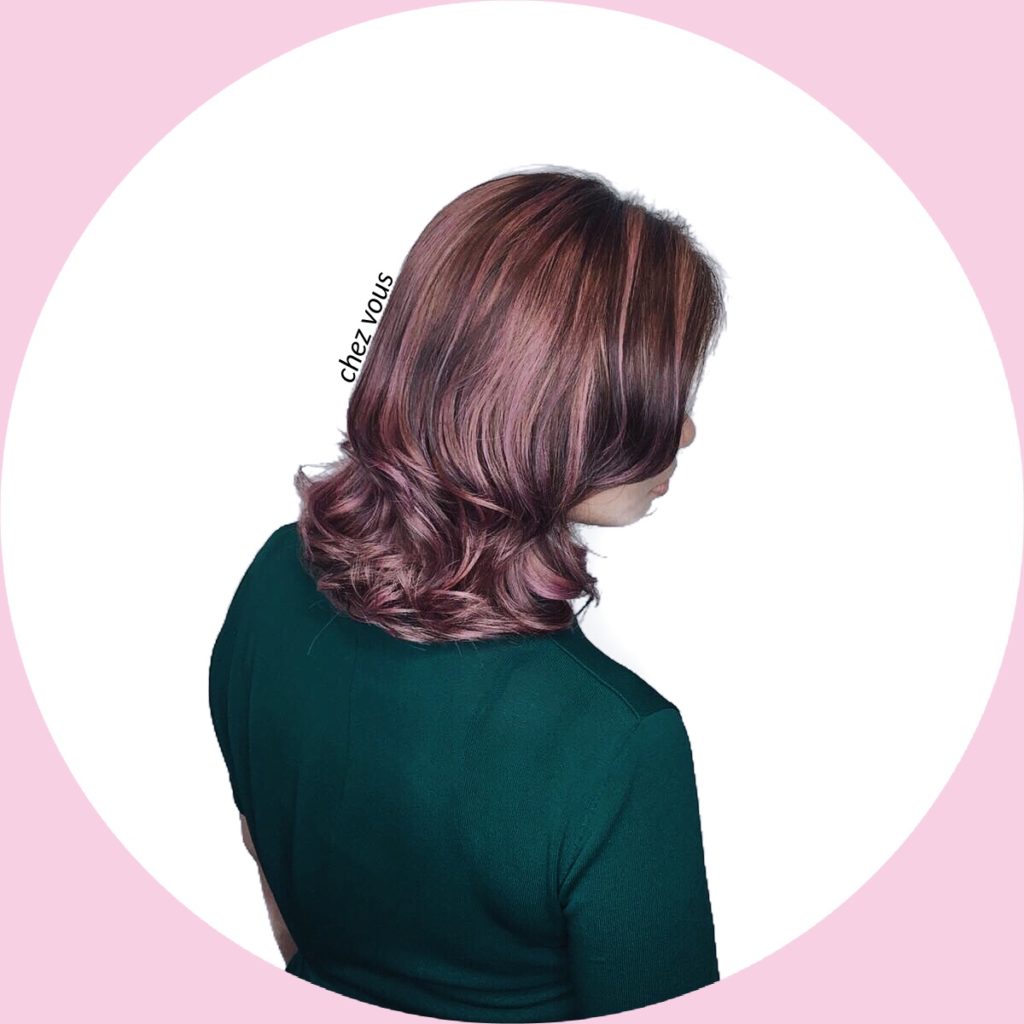 Chocolate Mauve Hair | Designed by Associate Salon Director of Chez Vous Hair Salon, Shawn Chia