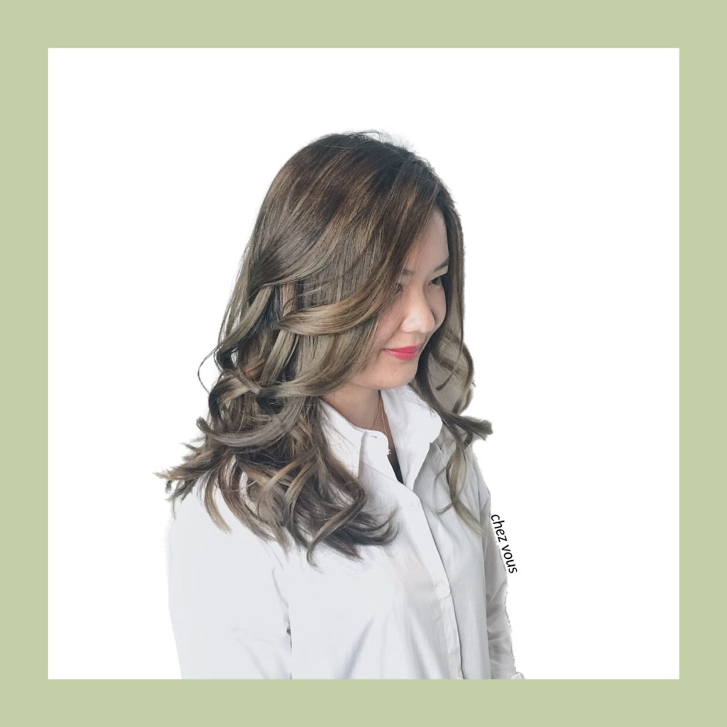 Olive Ash Brown Balayage Hair, Designed by Associate Salon Director of Chez Vous, Readen Chia