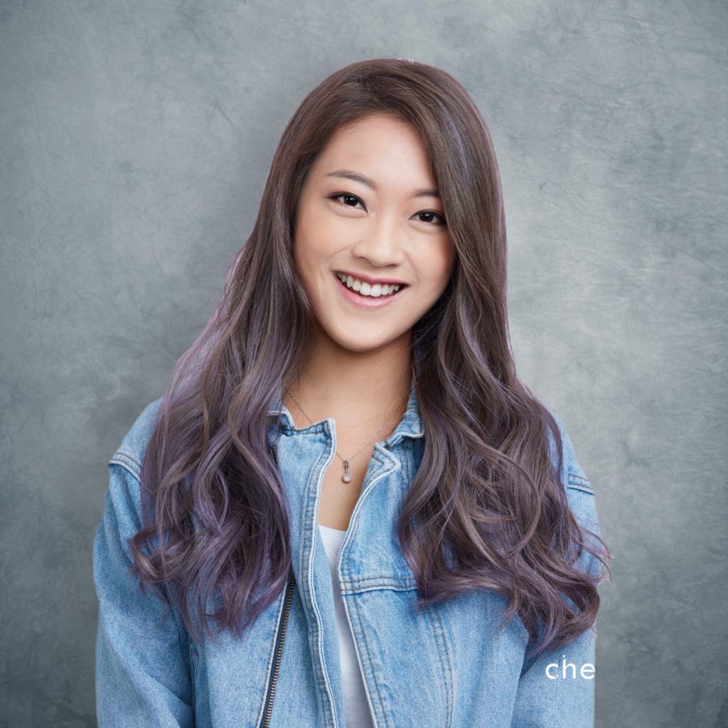 Violet Grey Hair designed by Associate Salon Director of Chez Vous, Joyce Wan