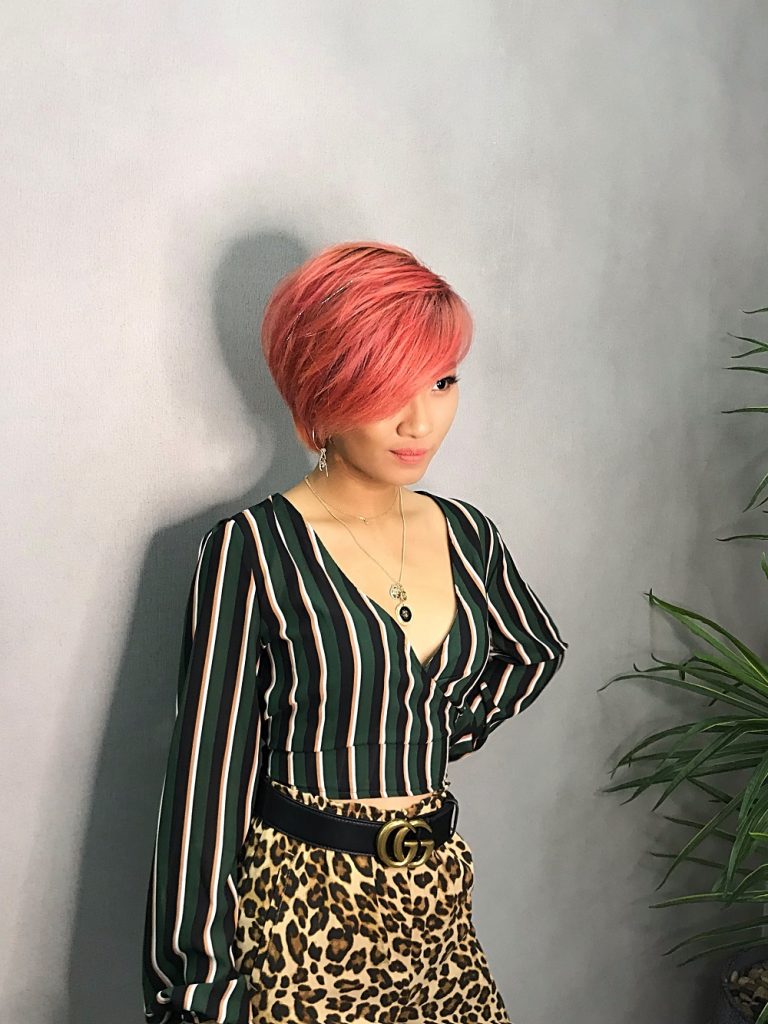 Living Coral Hair designed by Associate Director of Chez Vous: HideAway Salon, Eddy Lau