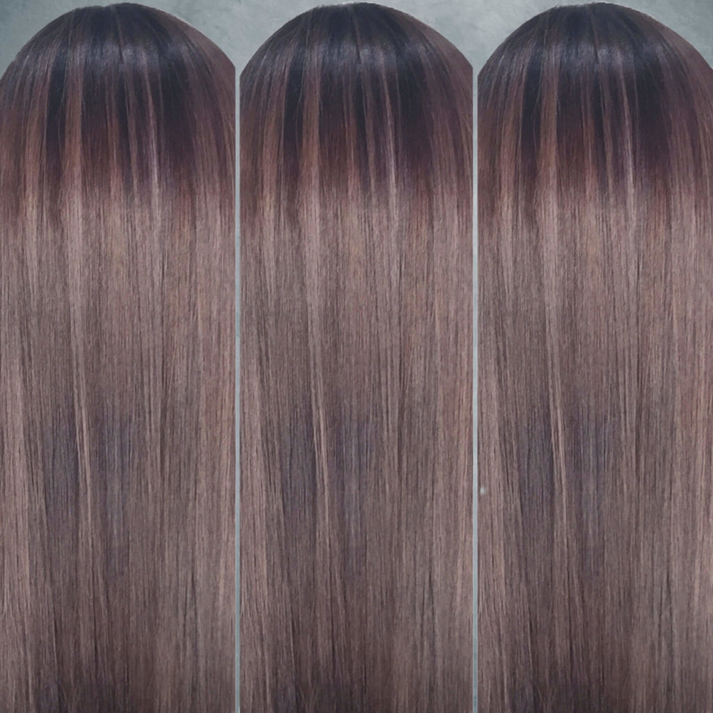 Monochromatic Mushroom Brown Hair, designed by Salon Director of Chez Vous, Victor Liu