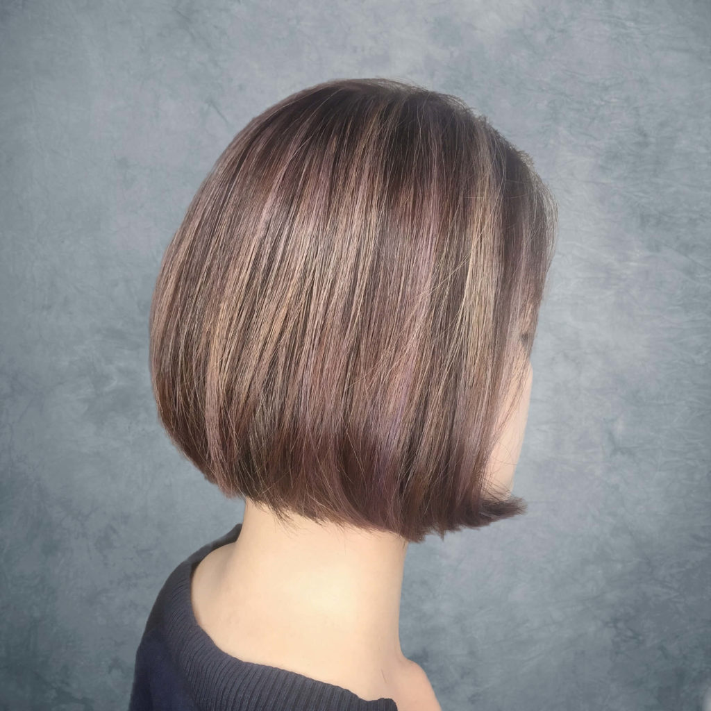 Mushroom Brown with Mauve Ash Hair, designed by Salon Director of Chez Vous, Emil Khor