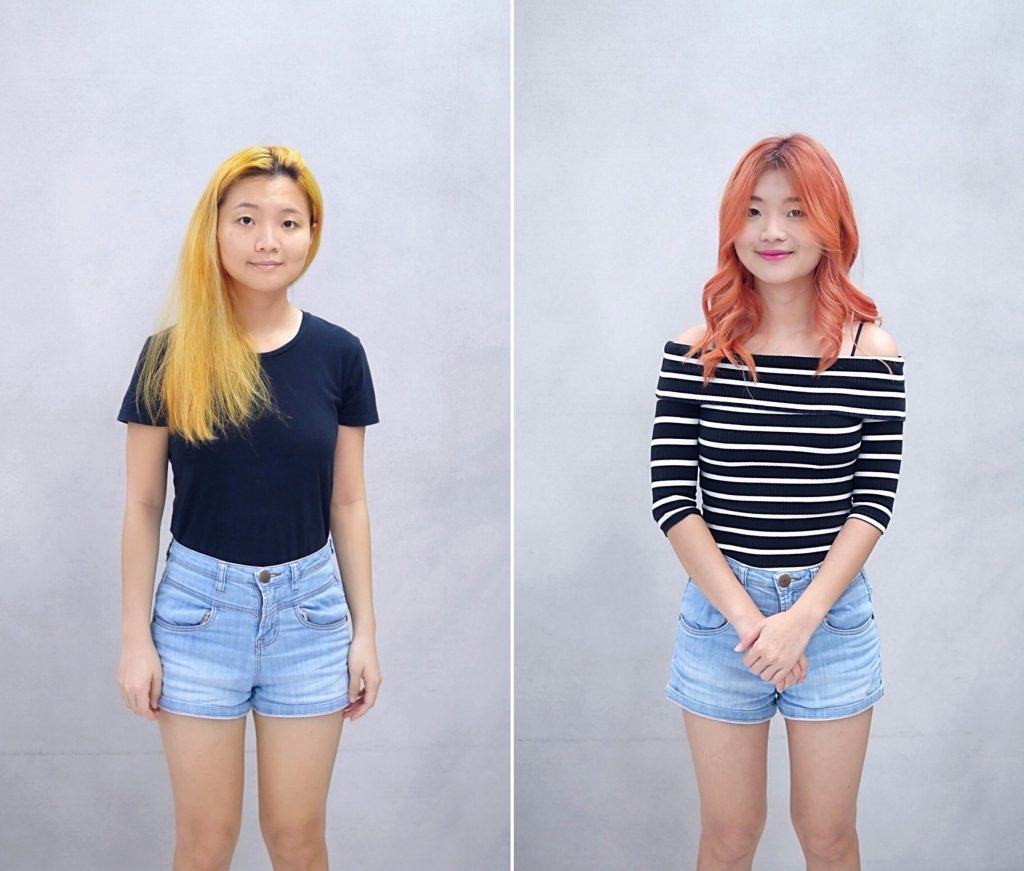 Hair Inspiration / transformation #8: Designed by Chief Director of Chez Vous, Serene Tan | Rose Peach Hair Colour + Haircut